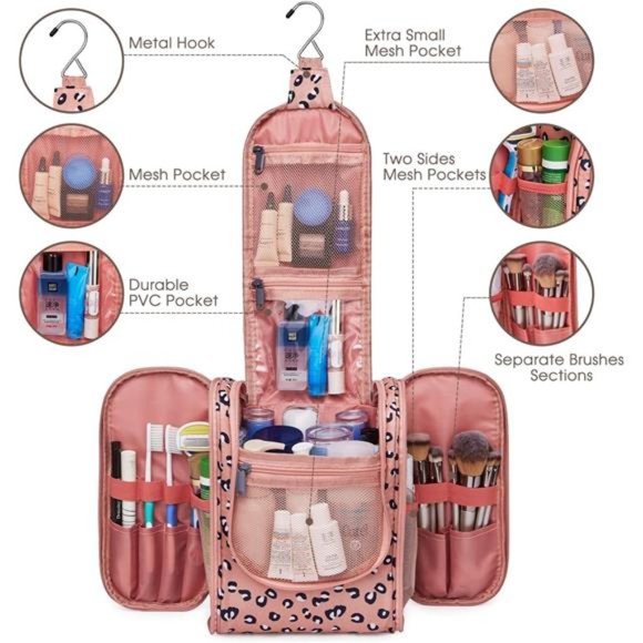 Hanging Travel Toiletry Bag Cosmetic Make up Organizer for Women& Men (Medium) - Picture 2 of 6